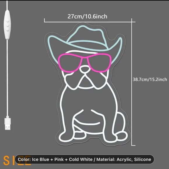 FRENCH BULLDOG NEON LED SIGN - Picture 2 of 4